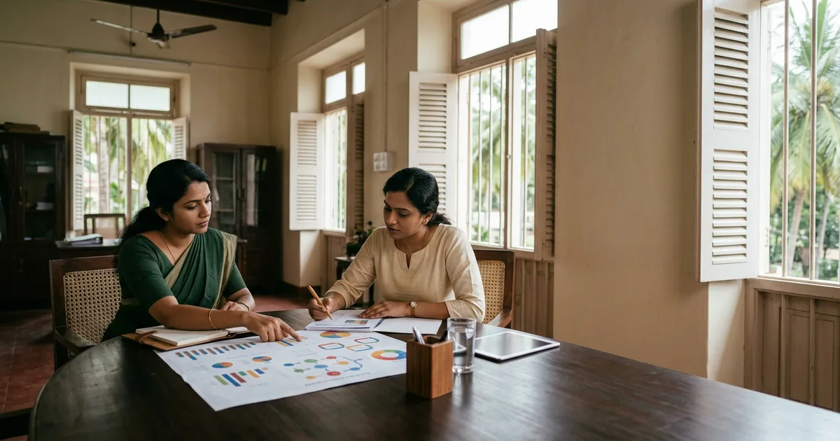 Kerala state budget allocations being analysed by a business finance team