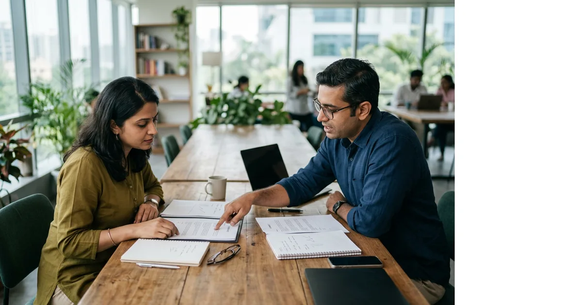 First-time founders comparing two company structures before registering