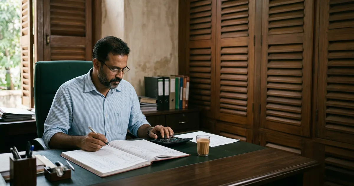 Kerala employer calculating professional tax deductions for staff