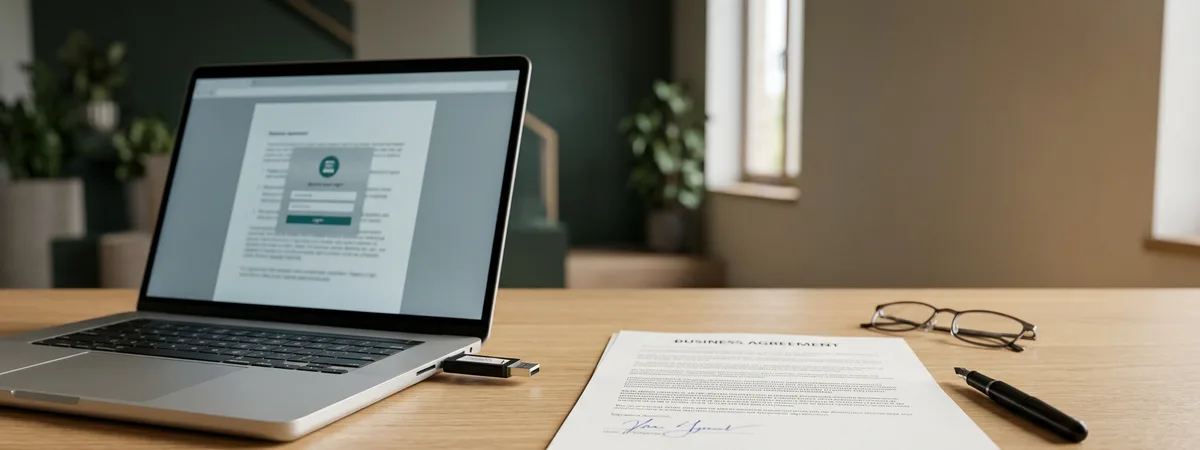 Digital signature USB token used to sign statutory filings