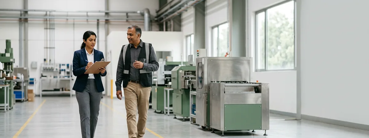 ISO certification audit being conducted at an Indian company